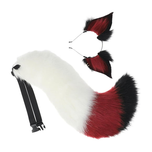 Runquan Cat Ears and Tail Set Cosplay Cartoon Hair Hoop for Carnival Party Halloween