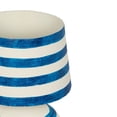 thumbnail image 5 of Positano Blue Striped Papier Mache Table Lamp, 5 of 7