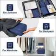 thumbnail image 5 of 9 Set Packing Cubes for Travel, Durable Luggage Organizer Set with Hanging Toiletry Bag & Shoe Bag, Perfect Gift for Women Mom, Vacation Essentials for Travel (Navy Blue), 5 of 8