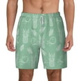thumbnail image 3 of Uemuo Tropical Pineapple Pattern Mens Swim Trunks Quick Dry Board Shorts with Mesh Lining, Stretch Beach Shorts Quick Dry No-Chafing Board Shorts-X-Large, 3 of 9