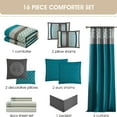 thumbnail image 2 of Nanshing Avalon 16 Piece Comforter Set, Grey,King, 2 of 4