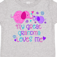 thumbnail image 4 of Inktastic My Great Grandma Loves Me- Cute Elephants Boys or Girls Toddler T-Shirt, 4 of 5