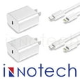 thumbnail image 1 of Cargador Superrápido InnotechSc para iPhone 14 13 12 11 Certificado Apple Mfi Cable Lightning 20W Paquete de 2, 1 of 7