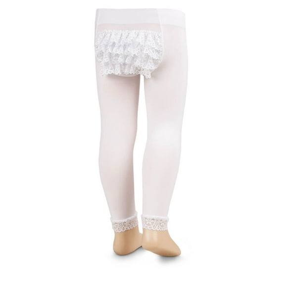 Jefferies Socks Baby Girls Toddler Ruffle Lace Rhumba Nylon Footless Legging Tights 1 Pack