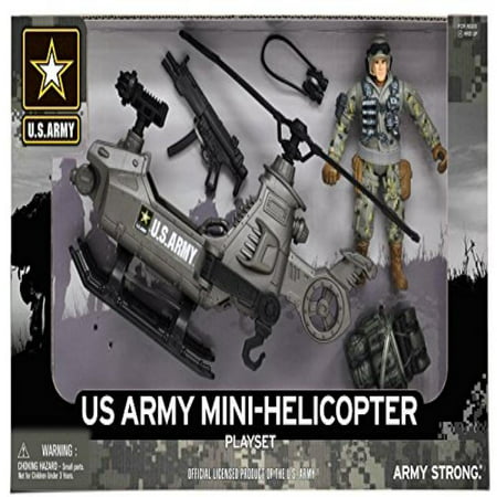 U.S. Army Figure Playset w/ Helicopter