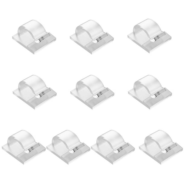 10 Clips Cable para Luces Navideñas (ballena Transparente Un Orificio)