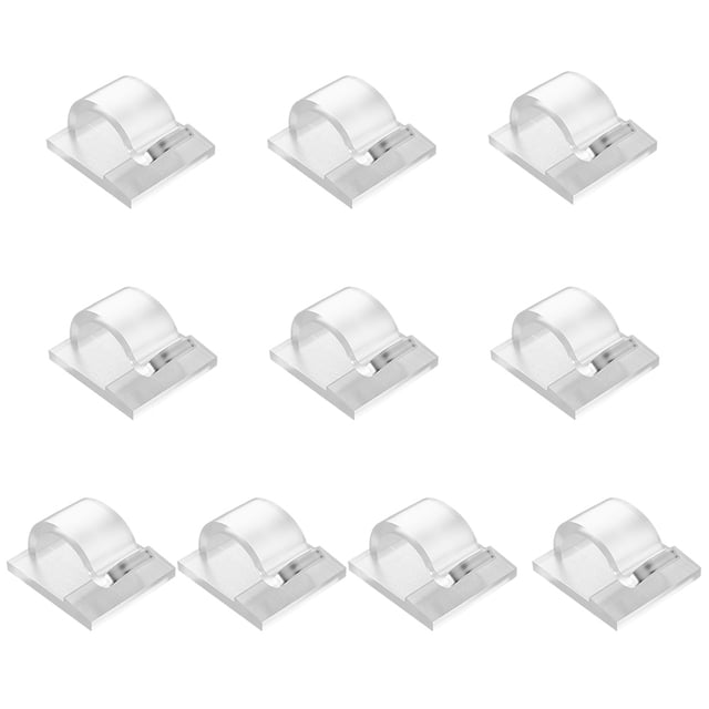 10 Clips Cable para Luces Navideñas (ballena Transparente Un Orificio)