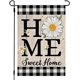 thumbnail image 1 of Bandera de jardín de margaritas de primavera, 28 x 40 pulgadas, doble cara, pequeña, de arpillera, ideal para temporada festiva, hogar dulce hogar, para patio exterior CF1398-12, 1 of 7