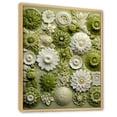 thumbnail image 2 of Designart "Green Floral Tiles in Botanical Design I" Abstract Framed Wall Art - Modern White Abstract Botanicals Entryway Framed Wall Art Print, 2 of 6