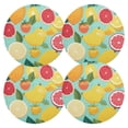 thumbnail image 2 of Grapefruits Pears Lemons Black Round Placemats Plate Mats 15 Inch Non-Slip Heat Resistant Washable PVC Set Indoor for Kitchen Dining Table 1PC, 2 of 6