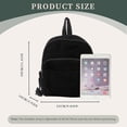 thumbnail image 2 of Zhengup Small Mini Backpack for Women,Corduroy Tiny Backpack,Fashion Cute Bookbag Backpack Purse,Black, 2 of 6