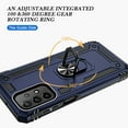 thumbnail image 2 of Samsung Galaxy A23 5g Phone Case with Screen Protector(2 Pack), Heavy Duty Shockproof Kickstand with Ring Holder for Samsung A23 5g, Blue, 2 of 5