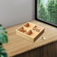 thumbnail image 3 of Caja de Madera para Frutas Secas, Bandeja para Aperitivos con 4 Compartimentos para Hogares, Restaurantes, Fiestas en La Oficina, Instalaciones para B 20x20cm Gloria bandeja de golosinas, 3 of 8
