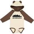 thumbnail image 3 of Inktastic Los Angeles California City Skyline Boys or Girls Long Sleeve Baby Bodysuit, 3 of 5