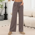 thumbnail image 2 of Byworldtasic Wide Leg Pajamas for Women High Waist Casual Pants Fashion Lightweight Trousers with Pockets, 2 of 7
