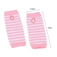 thumbnail image 5 of Shenmeida 1 Pair UV Gloves Crochet Knitting Striped Print Wrist Length Sun Block Driving Gloves Fingerless Glove for Women, 5 of 5