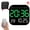 Green, variant on Hangable Standalone Square Clock with Remote Control, Auto-Dimming LED Display with Temperature Humidity Date for Home Office Bedroom