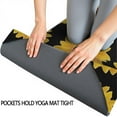 thumbnail image 3 of Black Sunflower Pattern Hot Yoga Mat Towel Non Slip for Hot Yoga - Quick-Drying Yoga Mat Cover with 4 Corner Pockets with Travel Bag - Hot Yoga Towel Non Slip Grip Moisture Wicking Sweat 70"x26", 3 of 6