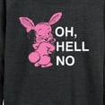 thumbnail image 3 of Instant Message - Punk Rabbit Oh Hell No  - Women's Lightweight French Terry Long Sleeve Shirt, 3 of 6
