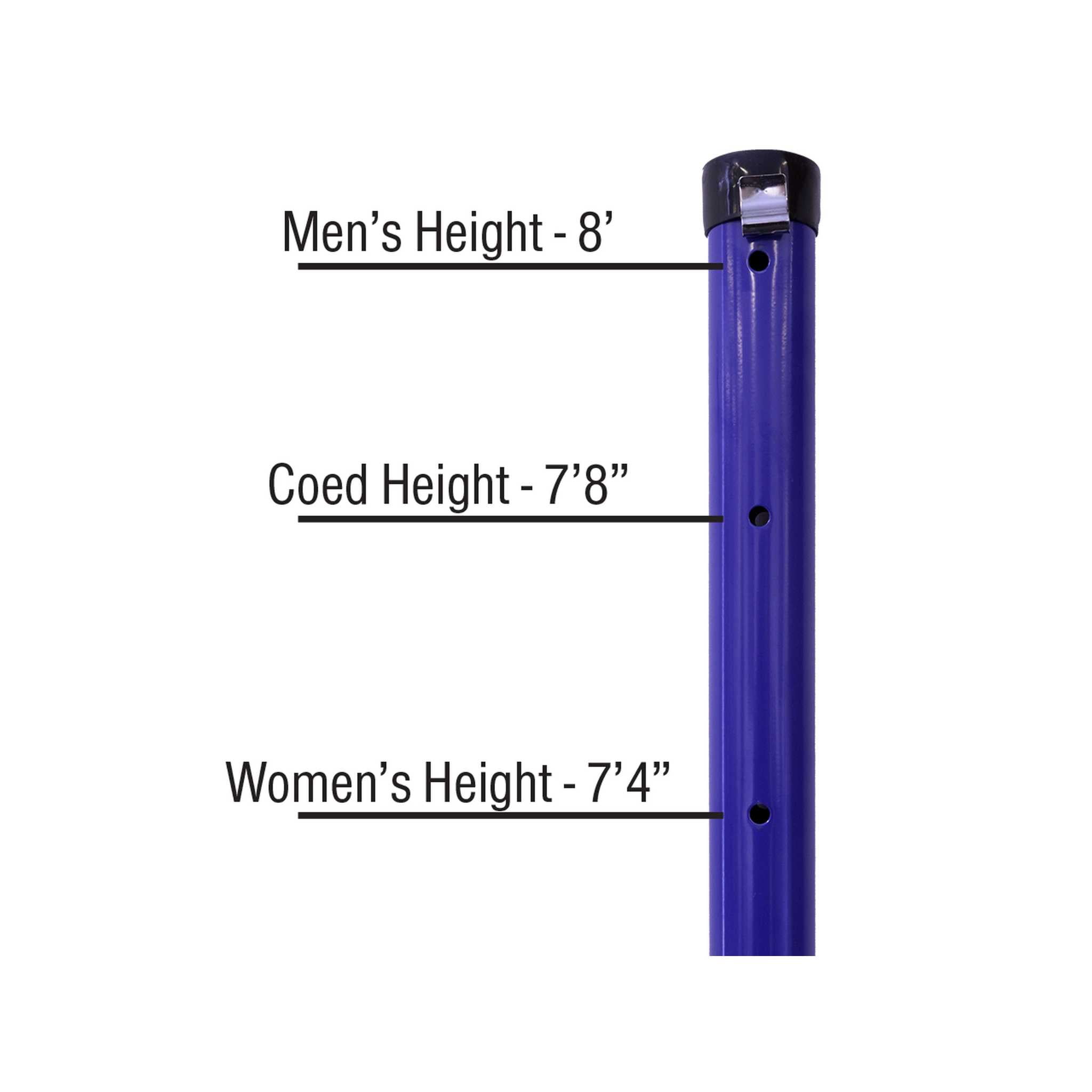 Park & Sun Spiker Sport Steel Volleyball Set – 3‑piece steel poles, adjusts to men’s/coed/women’s heights, regulation 32′ net, includes boundary, stakes, ball, pump & carry bag