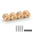 thumbnail image 1 of Combinadores, Rueda Hex Hub Brass Heavyer 4PCS 9MM Reemplazo para 1/10 Axial SCX10 90046 RR10 RGT 86 Abody 9 mm, 1 of 7