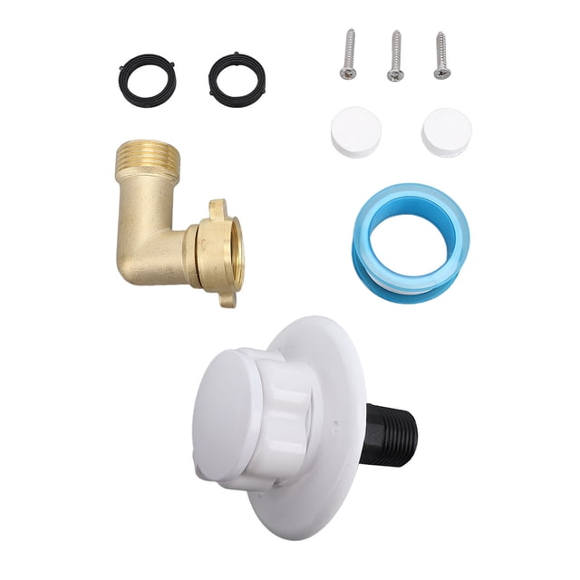 RV Water Fill Inlet Connection with Check Valve Kit Brass for Motorhome Trailer Marine - 10PCS RV City Water Fill Inlet Kit