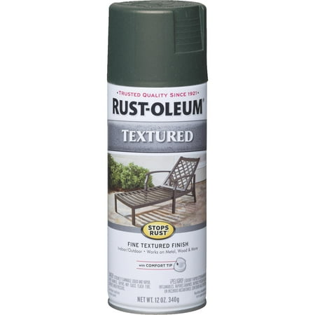 Forest Green, Rust-Oleum Stops Rust Textured Spray Paint, 12 oz