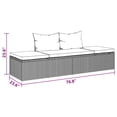 thumbnail image 4 of Cama de patio VidaXL, salón exterior, laterales ajustables, ratán, 4 of 9