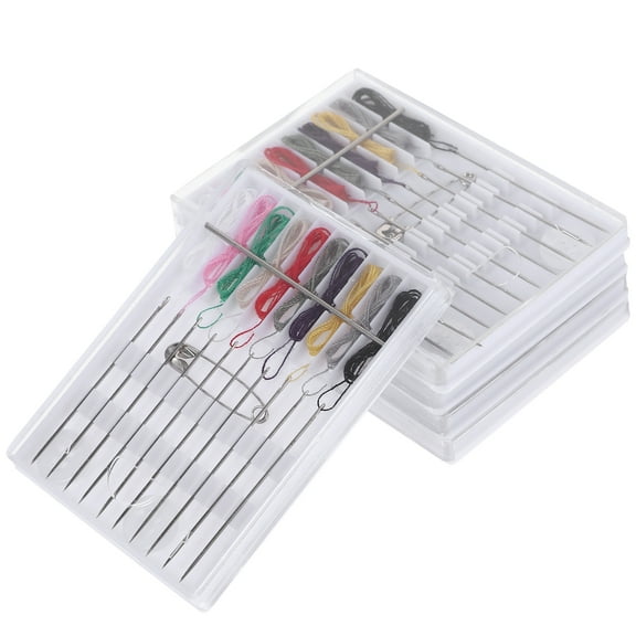 15 Packs  Disposable Sewing Kit Sewing Thread Portable Multifunctional Sewing Needle Thread Embroidery Cross Stitch Tools with Storage Case for Outdoor Travel Hotel