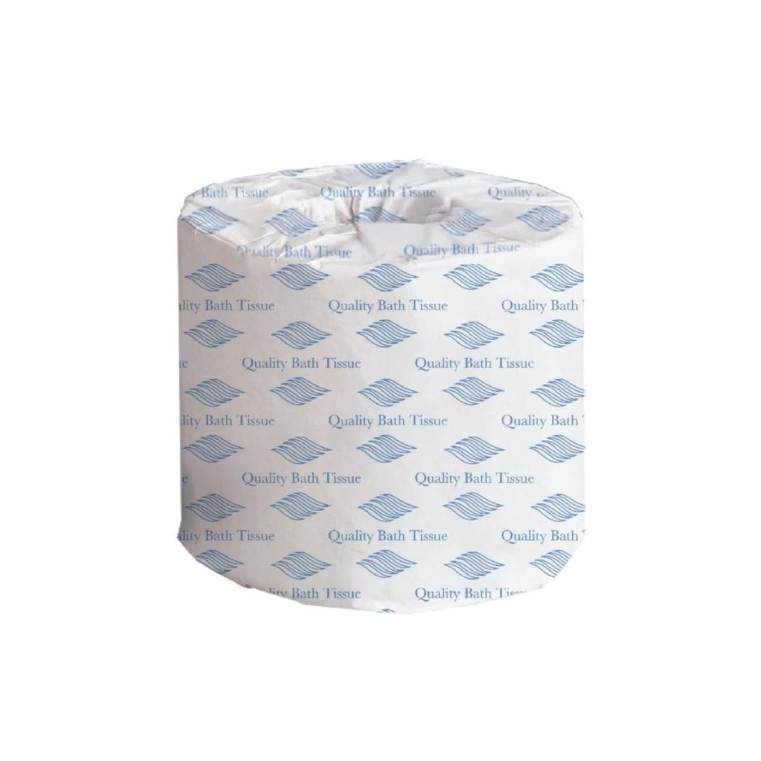 ZYSP Standard Bath Tissue, White Toilet Paper, 2-Ply, 4 x 3, 400 Sheets/Roll, Individually Wrapped, Commercial Case of 96 Rolls, Fits Standard-Roll Dispensers, Strong and Reliable