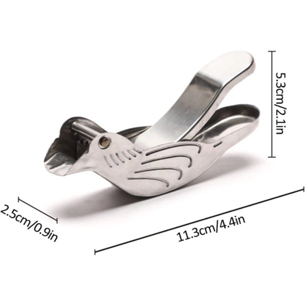Herunwer Elegant Bird-Shaped 304 Stainless Steel Lemon Juicer Clip, Manual Squeezer for Fresh Citrus Juice, Durable Kitchen Tool for Lemonade & Cooking