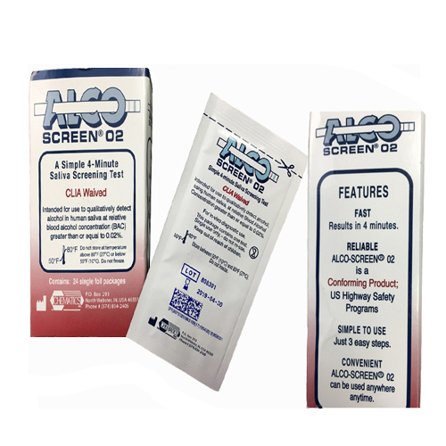(5 pack) Alco Screen 02 DOT APPROVED Saliva Alcohol Test