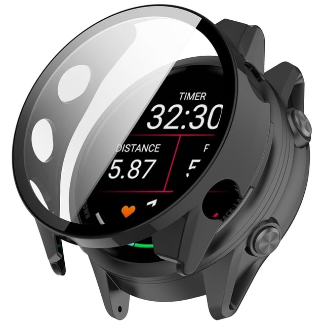 Protective for Forerunner 570 Smartwatch with Integrated Tempered Glass Screen Cover for Shockproof and Scratch