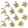 thumbnail image 4 of Anillos para servilletas de mesa, hebillas creativas para servilletas, decoraciones navideñas para comedor, anillos delicados para servilletas, 12 Uds., 4 of 7