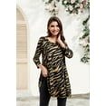 thumbnail image 5 of ENMAIN Plus Size Tops for Womens Clothes 3/4 Sleeve Shirts Casual Crew Neck Tunic Leopard Blouses L, 5 of 8