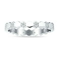 thumbnail image 2 of Full Eternity Hexagonal Stackable Band Cubic Zirconia 925 White Tone Sterling Silver, Size 9, 2 of 7
