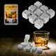 thumbnail image 4 of Irfora Juego de piedras de whisky de 9 piezas, caja de madera de piedras escalofriantes, cubos de hielo reutilizables para whisky, vino, cerveza, jugo, bebidas frescas, accesorios para bares Irfora Cubo de granito, 4 of 7