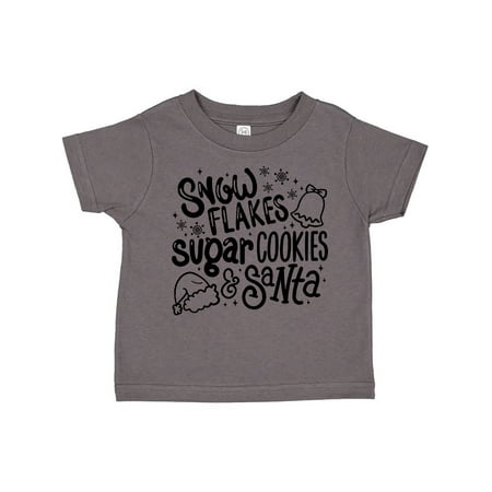 

Inktastic Christmas Snowflakes Sugar Cookies and Santa Gift Toddler Boy or Toddler Girl T-Shirt
