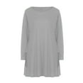 thumbnail image 5 of Tbopshirt Tops for Women,Ladies Fashion Casual Long Sleeve Pure Color Loose T-shirt Dress with Pockets Shirt, 5 of 5