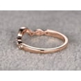 thumbnail image 4 of 0.25 Carat 10k Rose Gold Wedding Band with Moissanite Diamonds Anniversary Ring Flower Design Antique Style Band, 4 of 5