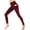 Wine, variant on Cethrio Girls Leggings Size 7-8, Casual High-waisted Stretchy Athletic Yoga Pants with Pockets Hot Pink Size 8