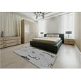 thumbnail image 4 of Ahgly Company Indoor Round Patterned Platinum Gray Area Rugs, 7' Round, 4 of 6