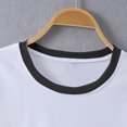 thumbnail image 5 of NuoCaiYun Womens Summer Crop Tops Short Sleeve T Shirts Crew Neck Letter Print Casual Graphic Tees Fashion Trendy Blouses, 5 of 6