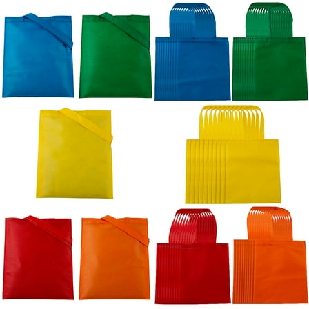 12" x 12" Medium Solid Color Nonwoven Tote Bags Bulk 50 Pc