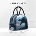 thumbnail image 2 of Rateoe Blue Thunder Storm Dragon Pattern Lunch Bag Women, Lunch Box, Lunch Bag, Small Leakproof Lunch Tote Large Capacity Reusable Insulated Cooler Lunch Container, 2 of 6
