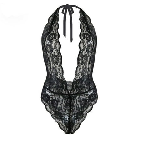 

Women Teddy Lingerie One Piece Babydoll Mini Bodysuit