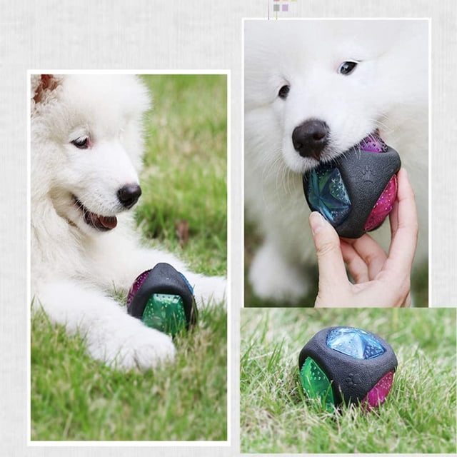 Juguete para El Cuidado Dental Jadeshay Pelota de Goma Resistente a las Mordeduras para Perros Cachorros