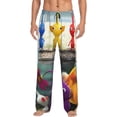 thumbnail image 2 of Lsque Pikmin Print Men's Pajama Pants, Lounge Pant - Comfortable Home Wear,Elastic Waistband, Stylish Design-Large, 2 of 9