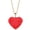 Red, variant on AVORA 10K Yellow Gold White Swarovski Crystal Elements Heart Pendant Necklace with 18" Chain