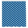 thumbnail image 3 of Blue Sky Shower Curtain, Clouds Silhouettes in Animal Shapes Dove Pattern Flying Bird Open Wings, Fabric Bathroom Set with Hooks, 69W X 84L Inches Extra Long, Cobalt Blue Pale Grey, by Ambesonne, 3 of 3